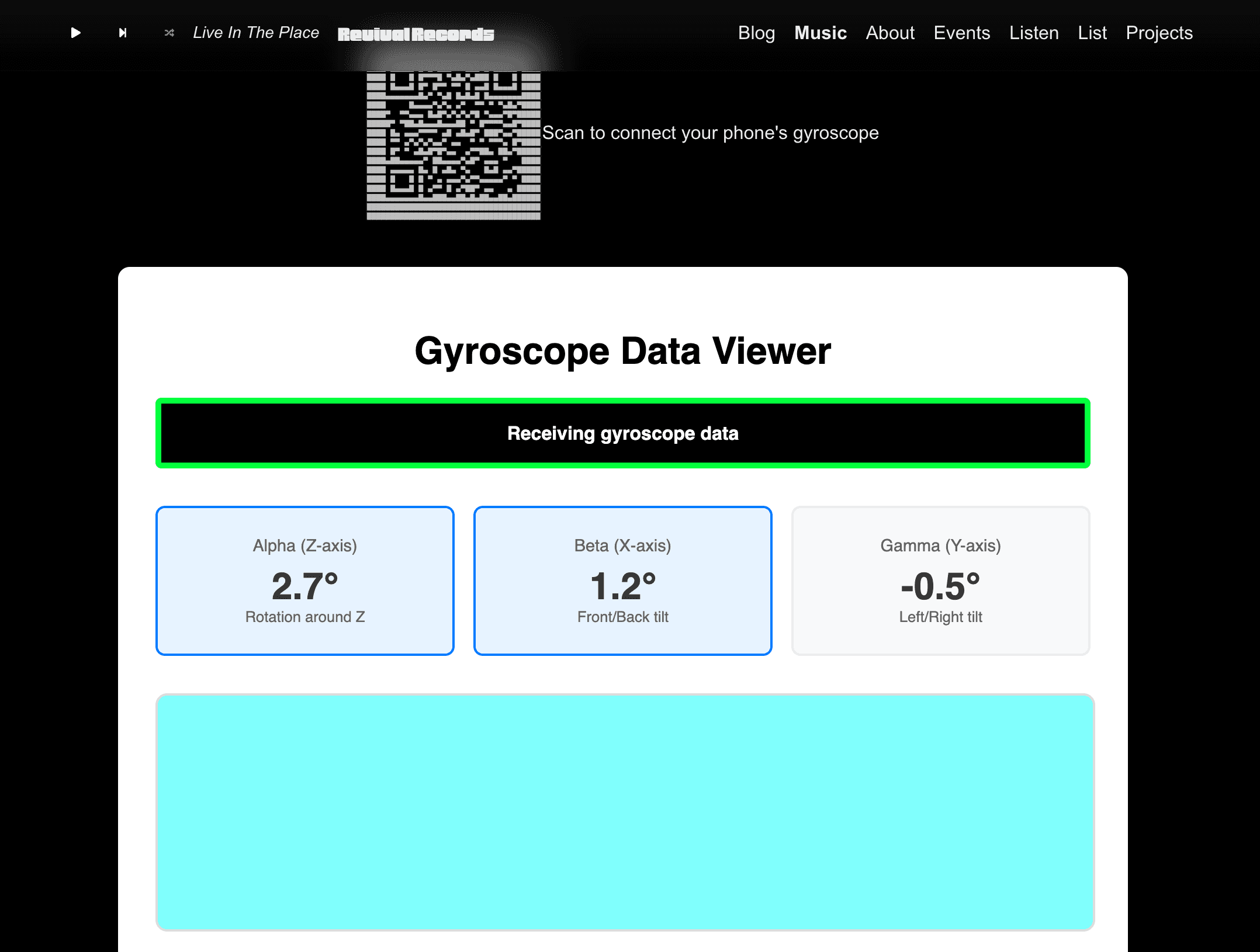 Phone Gyroscope Color picker