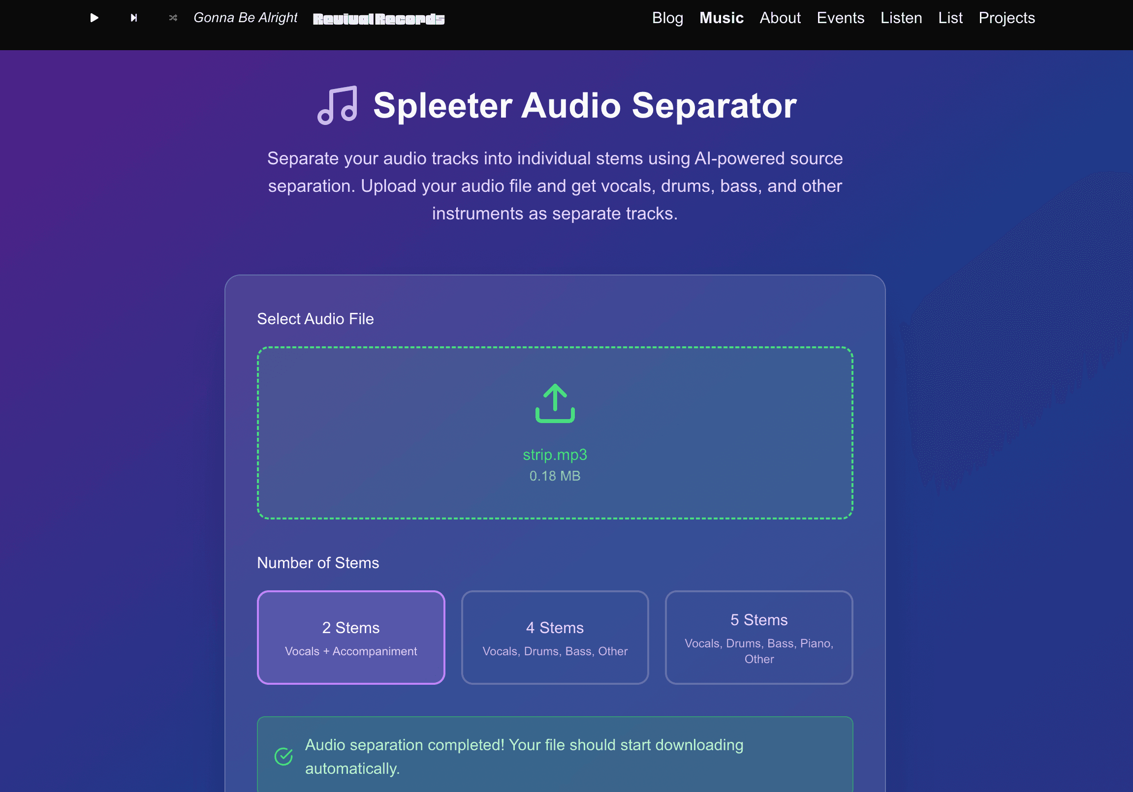 Audio Seperator