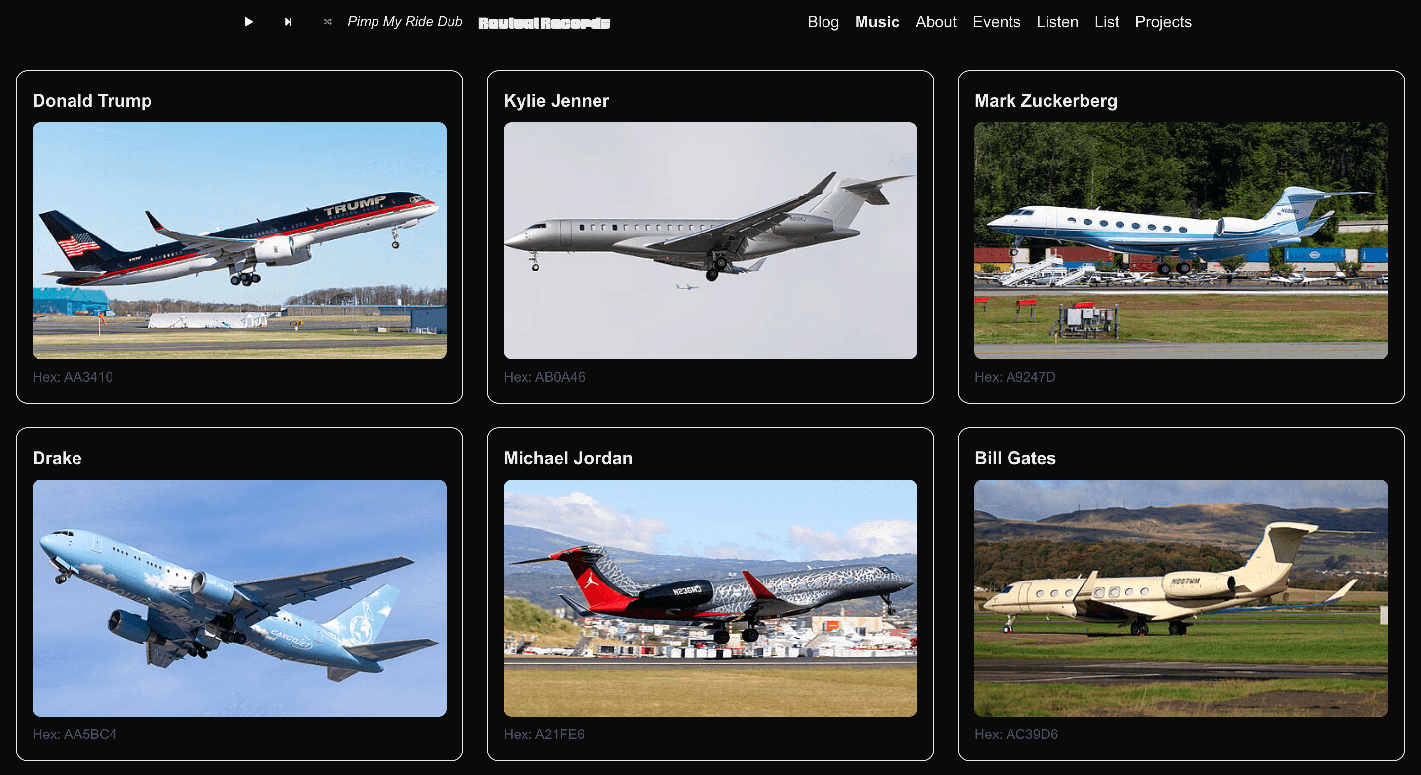 Celebrity Jet Viewer